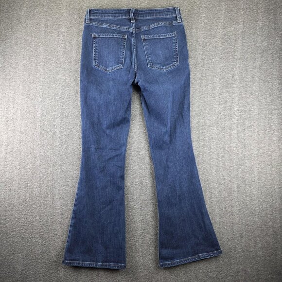 KUT From The Kloth Stella Flare Jeans Womens 6 Blue Dark Mid Rise Stretch - Picture 2 of 9